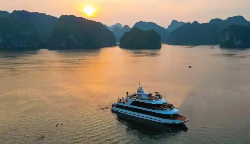Experience the Sunset on Lan Ha Bay Aboard the Dcharme Luxury Cruise