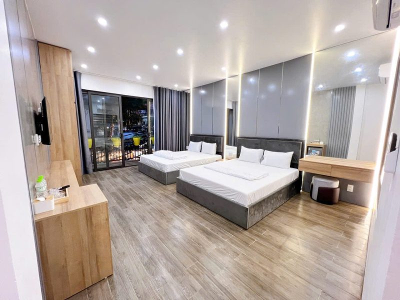 Phòng homestay ở Cát Bà thiết kế hiện đại, trẻ trung